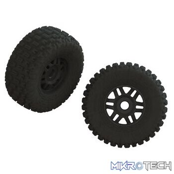 dBoots FORTRESS LP Tyre Set Glued Black (1 Pair)
