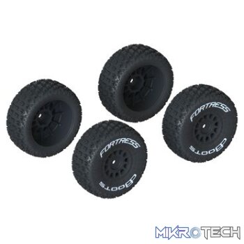 dBoots FORTRESS Tire Set Glued (Black) (2 Pairs)
