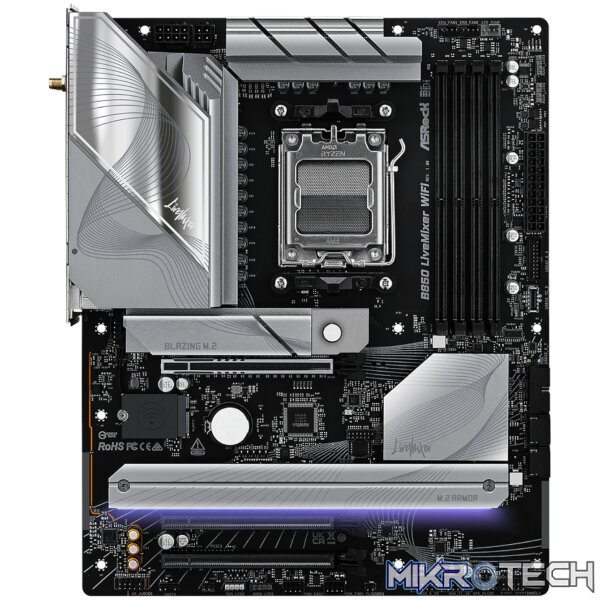 ASRock B850 LiveMixer WiFi AM5 ATX Gaming Motherboard - Image 2