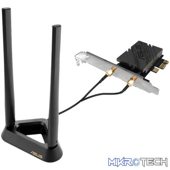 ASUS BE9400 Tri-Band Wi-Fi 7 6GHz PCIe Adapter-Black