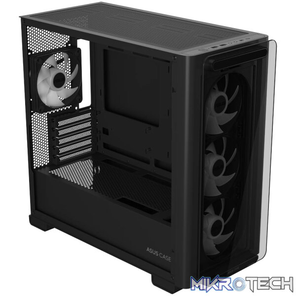 Asus A23 PLUS ARGB Micro-ATX Gaming Chassis - Black - Image 4