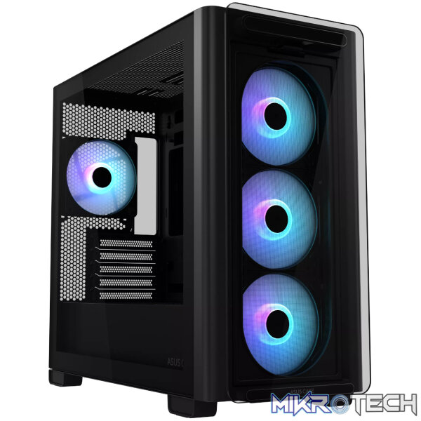 Asus A23 PLUS ARGB Micro-ATX Gaming Chassis - Black Asus A23 PLUS ARGB Micro-ATX Gaming Chassis - Black