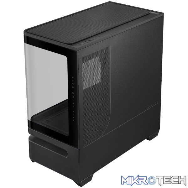 Asus Prime AP202 Curved Tempered Glass Micro-ATX Chassis – Black - Image 4