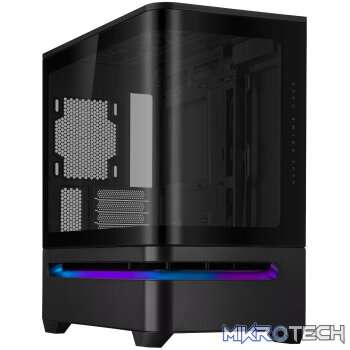 Asus Prime AP202 Curved Tempered Glass Micro-ATX Chassis – Black