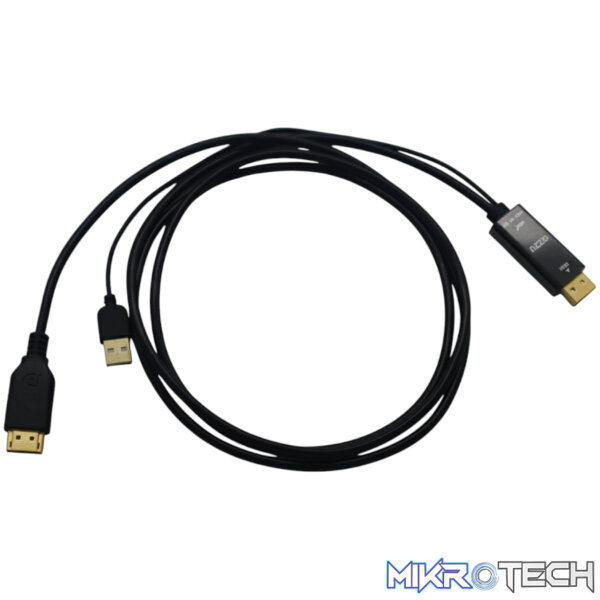 Gizzu 4K HDMI to DP Cable (1.8m) - Black - Image 2