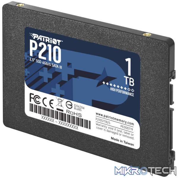Patriot P210 1TB 2.5 Inch SATAIII SSD - Image 2