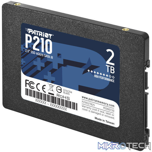 Patriot P210 2TB 2.5 Inch SATAIII SSD - Image 2