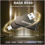 Patriot Rage R550 256GB USB3.2 Swing Type A to Type-C Flash Drive - Image 5