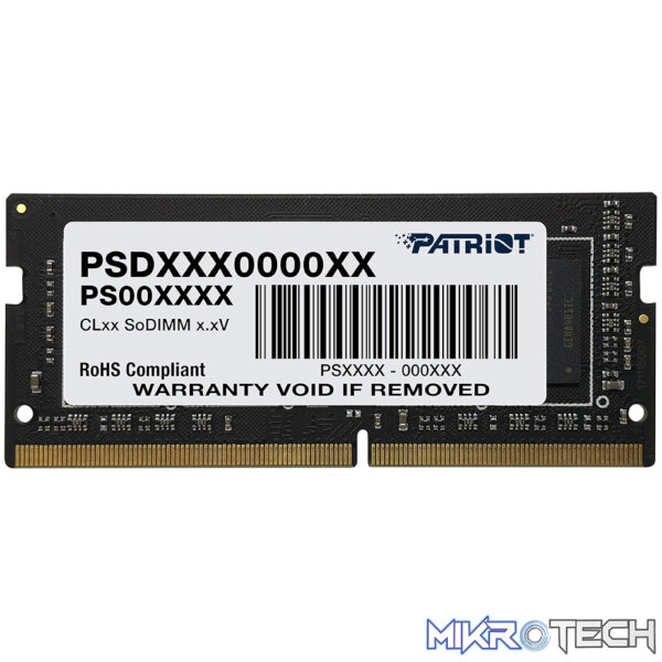 Patriot Signature Line 16GB 3200MHz DDR4 Single Rank SODIMM Notebook Memory Patriot Signature Line 16GB 3200MHz DDR4 Single Rank SODIMM Notebook Memory