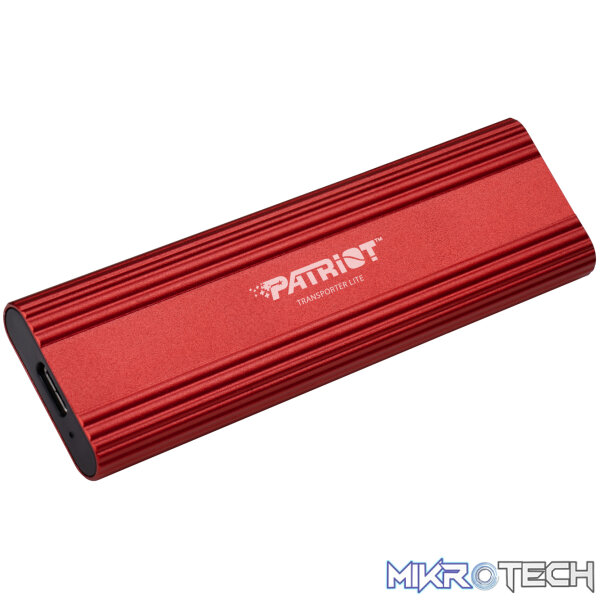 Patriot Transporter Lite 512GB USB3.2 Type-C External Portable SSD - Red Patriot Transporter Lite 512GB USB3.2 Type-C External Portable SSD - Red