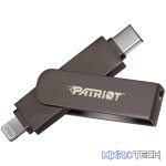Patriot iLuxe Stick C 256GB USB 3.2 GEN 1 Type C + Lightning Flash Drive - Black