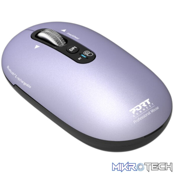 Port Connect PURE MAC Rechargeable Wireless and Bluetooth Mouse - Iris - Image 2