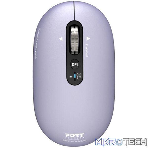 Port Connect PURE MAC Rechargeable Wireless and Bluetooth Mouse - Iris Port Connect PURE MAC Rechargeable Wireless and Bluetooth Mouse - Iris