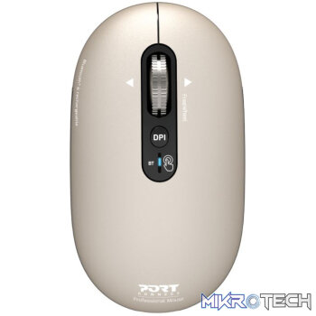Port Connect PURE MAC Rechargeable Wireless and Bluetooth Mouse - Pearl