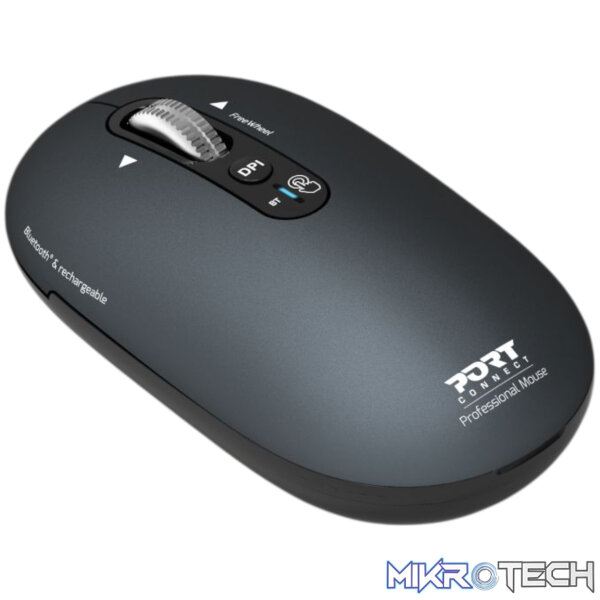 Port Connect PURE MAC Rechargeable Wireless and Bluetooth Mouse - Shadow - Image 2