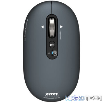 Port Connect PURE MAC Rechargeable Wireless and Bluetooth Mouse - Shadow