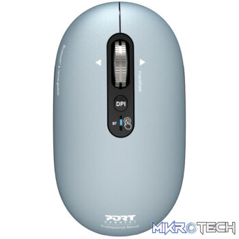 Port Connect PURE MAC Rechargeable Wireless and Bluetooth Mouse - Storm
