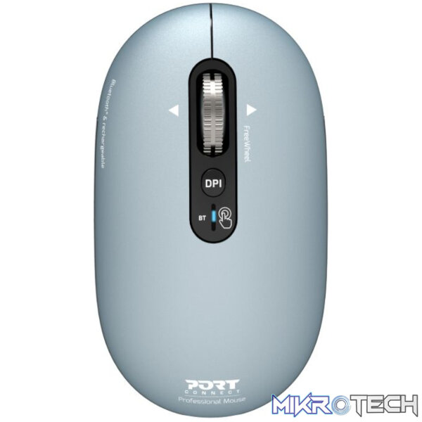 Port Connect PURE MAC Rechargeable Wireless and Bluetooth Mouse - Storm Port Connect PURE MAC Rechargeable Wireless and Bluetooth Mouse - Storm