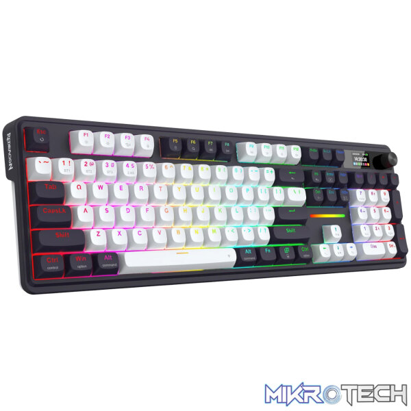 Redragon K762WB-RGB-PRO LCD Full-size Gasket Mechanical Keyboard - Black Redragon K762WB-RGB-PRO LCD Full-size Gasket Mechanical Keyboard - Black