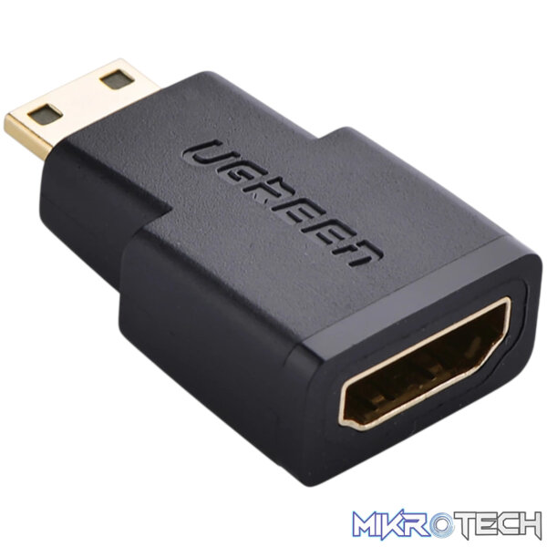 UGreen 20101-20101 Mini HDMI to HDMI Adapter - Black UGreen 20101-20101 Mini HDMI to HDMI Adapter - Black