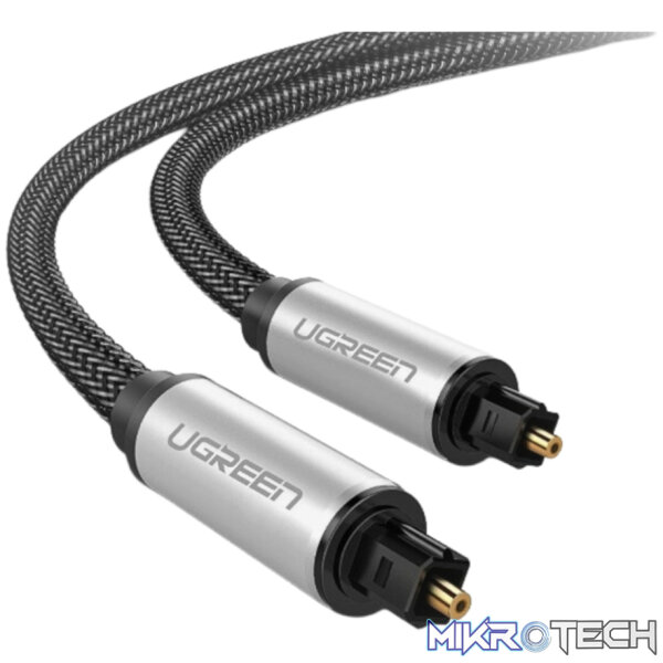 UGreen AV108 Male to Male Toslink Optical Audio Cable 2m–Grey UGreen AV108 Male to Male Toslink Optical Audio Cable 2m–Grey