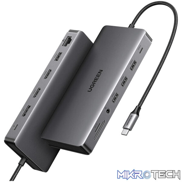 UGreen CM681 Revodok Pro 13-in-1 USB Type-C HDMI and DisplayPort Docking Station - Image 2
