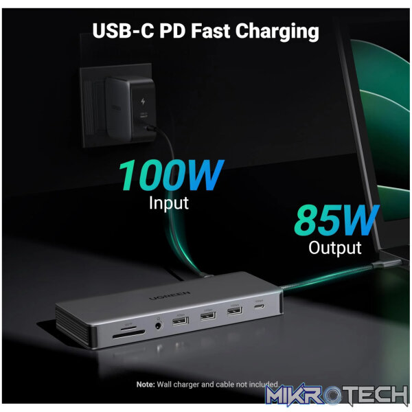 UGreen CM681 Revodok Pro 13-in-1 USB Type-C HDMI and DisplayPort Docking Station - Image 4