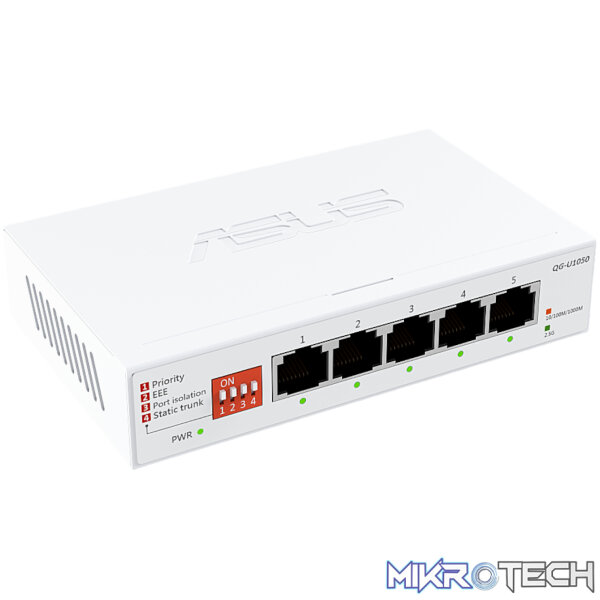 ASUS 5×2.5G Unmanaged Network Switch – White ASUS 5×2.5G Unmanaged Network Switch – White