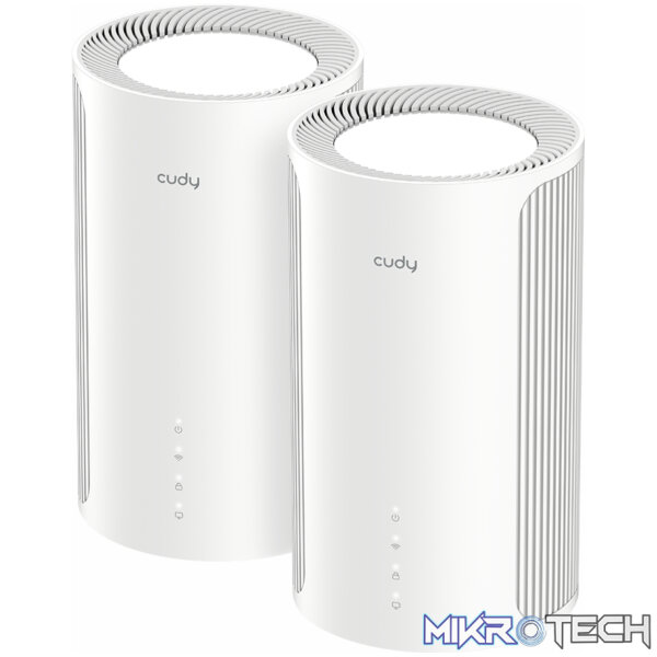 Cudy BE11000 Wi-Fi7 Tri-band Mesh Wi-Fi System (2 Pack)-White Cudy BE11000 Wi-Fi7 Tri-band Mesh Wi-Fi System (2 Pack)-White