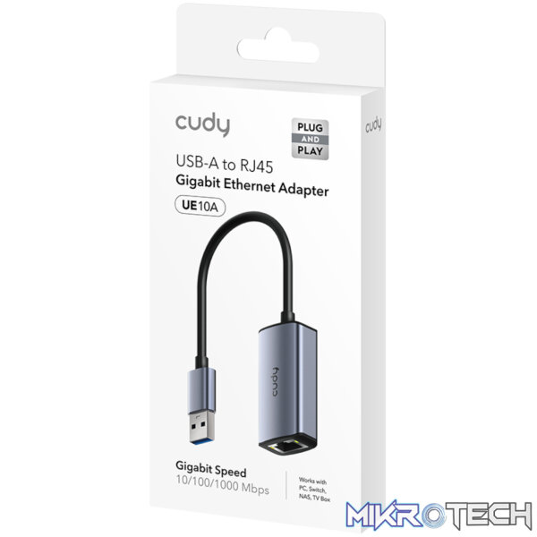 Cudy UE10A USB-A to Gigabit Ethernet Adapter - Image 2