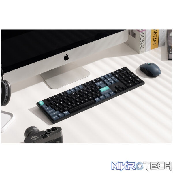 Keychron B36 100% Layout Wireless Keyboard and Mouse Combo – Black/Green - Image 2