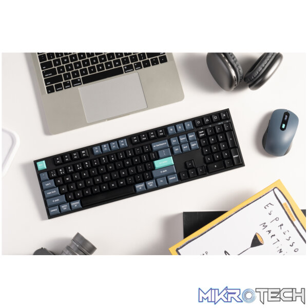 Keychron B36 100% Layout Wireless Keyboard and Mouse Combo – Black/Green - Image 3