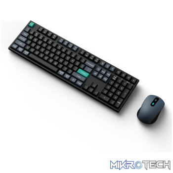 Keychron B36 100% Layout Wireless Keyboard and Mouse Combo – Black/Green