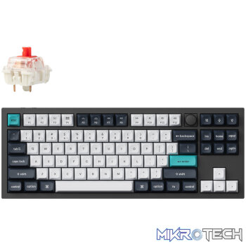 Keychron Q3 Max 80% Full Assembled Knob Red Switch Hot-Swap Gateron Jupiter RGB Wireless Keyboard - Black