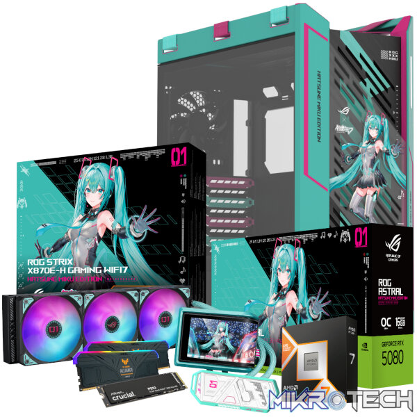 PCBuilder Ryzen 7 9800X3D ASUS X MIKU Windows 11 Gaming PC - Image 2