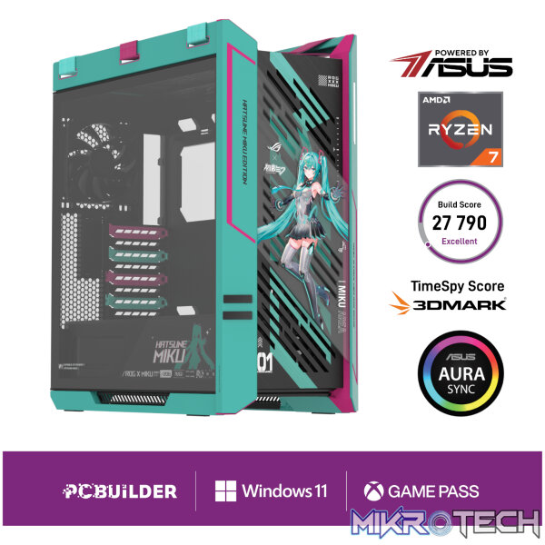 PCBuilder Ryzen 7 9800X3D ASUS X MIKU Windows 11 Gaming PC PCBuilder Ryzen 7 9800X3D ASUS X MIKU Windows 11 Gaming PC