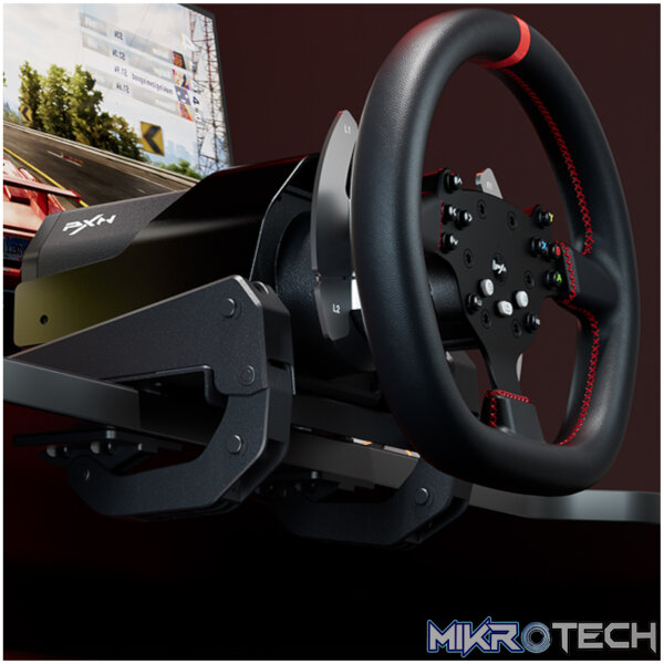 PXN V10 Ultra 270/900° 3.2nm Direct Drive USB Steering Wheel with Hall Effect Dual Pedals - Image 2