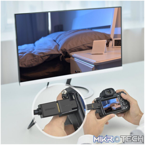 UGreen Micro HDMI Male to HDMI Female Adapter – Black - Image 3