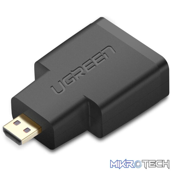 UGreen Micro HDMI Male to HDMI Female Adapter – Black UGreen Micro HDMI Male to HDMI Female Adapter – Black