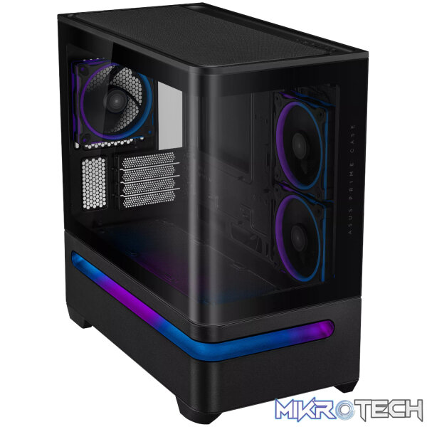 ASUS Prime AP202 ARGB Micro-ATX Gaming Chassis - Black - Image 5