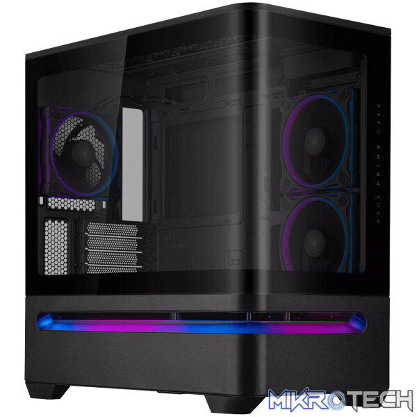 ASUS Prime AP202 ARGB Micro-ATX Gaming Chassis - Black - Image 6