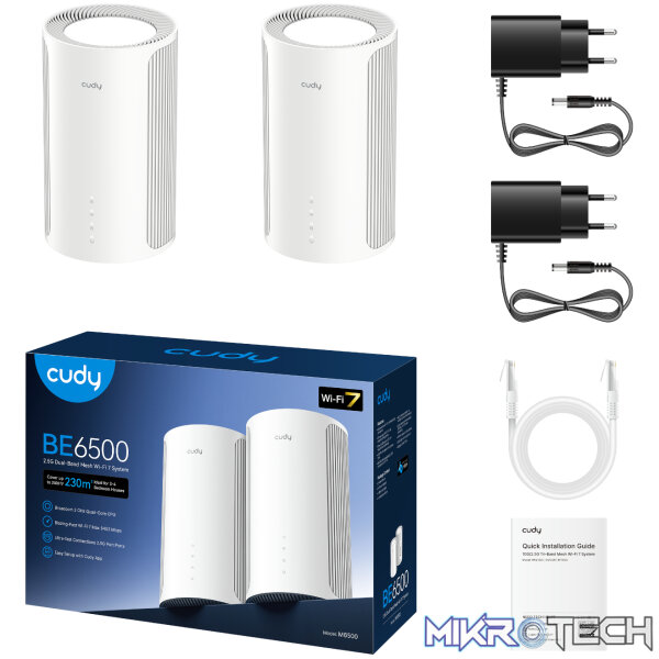 Cudy BE6500 2.5G Mesh Wi-Fi 7 System – 2 Pack - Image 5
