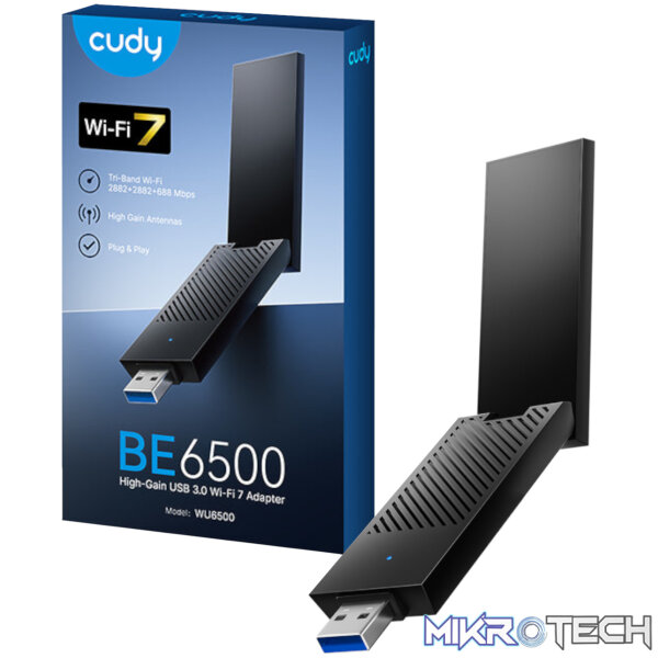 Cudy BE6500 Tir-Band Wi-Fi7 USB 3.0 Adapter Cudy BE6500 Tir-Band Wi-Fi7 USB 3.0 Adapter