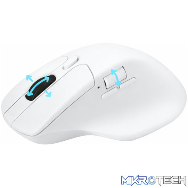 Keychron M6 1K Dual-Wireless Bluetooth and 2.4G Mouse – White - Image 3