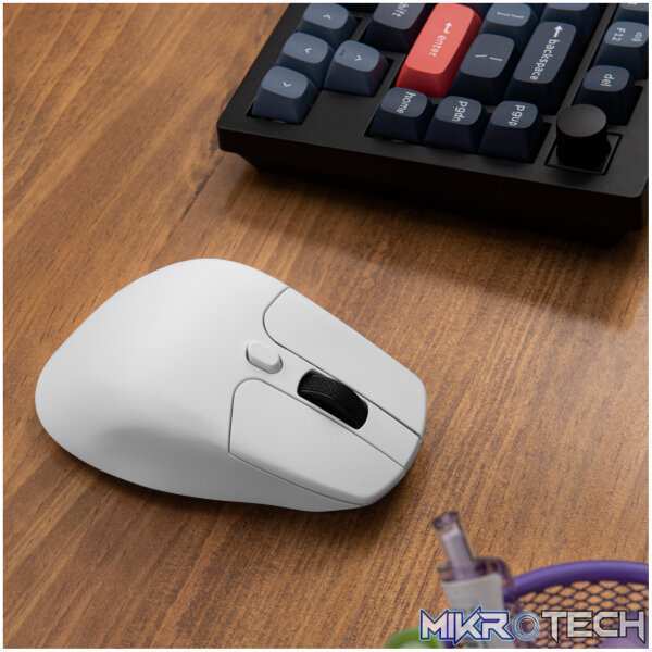 Keychron M6 1K Dual-Wireless Bluetooth and 2.4G Mouse – White - Image 4