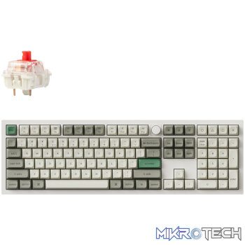 Keychron Q6 Max QMK/VIA Wireless Custom Mechanical Keyboard KSA Gateron Red Jupiter Switches - Shell White