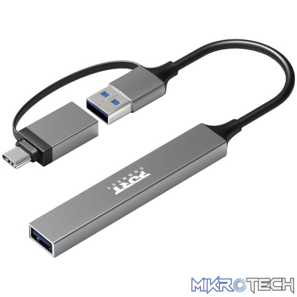Port Connect USB Type-C to 4-port USB-A 3.0/2.0 Hub - Image 3