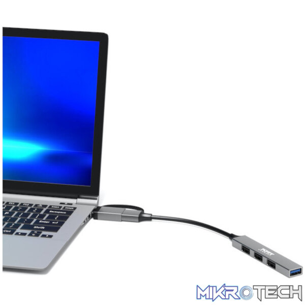 Port Connect USB Type-C to 4-port USB-A 3.0/2.0 Hub - Image 4