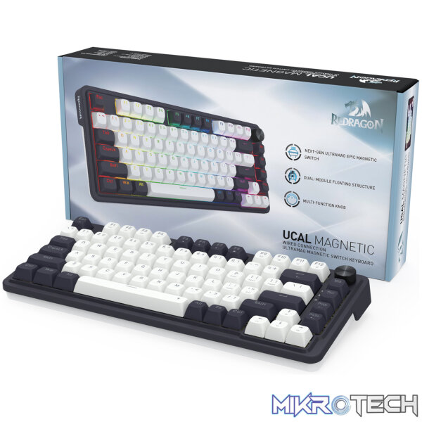 Redragon K673 UCAL 75% Magnetic Ultramag Switch Wired Keyboard - Black - Image 7