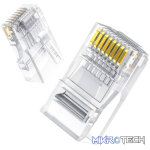 UGREEN Cat6 RJ45 Modular Plugs - Transparent with Gold Contacts (10 Pieces)